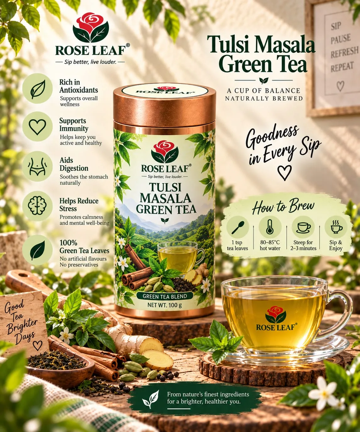 Tulsi Masala Green Tea