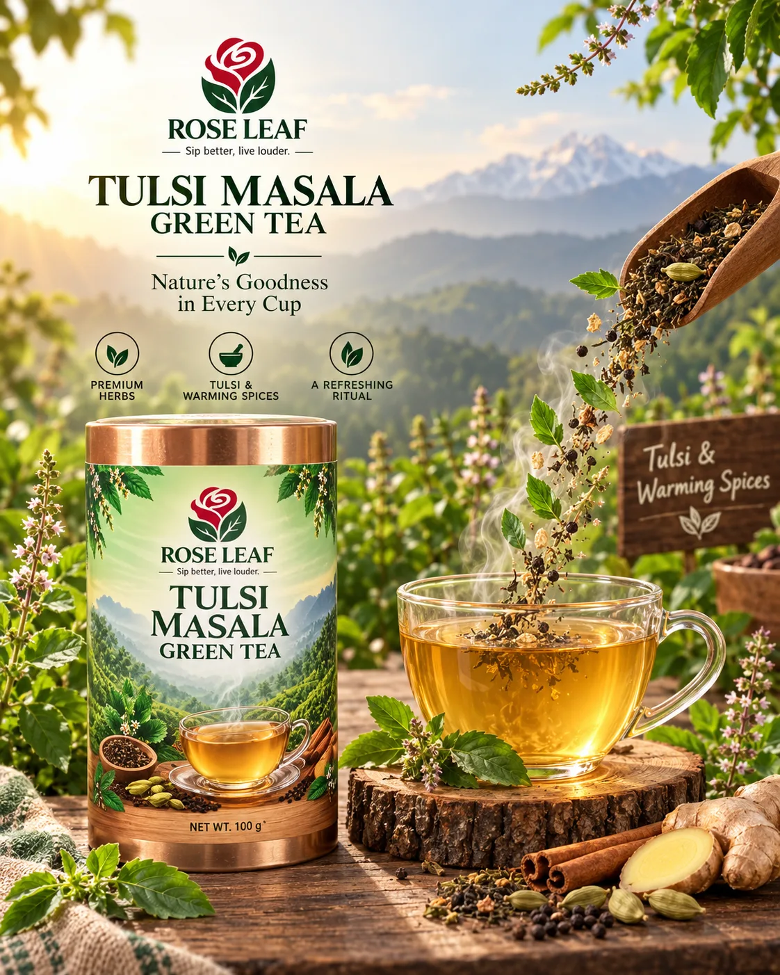 Tulsi Masala Green Tea